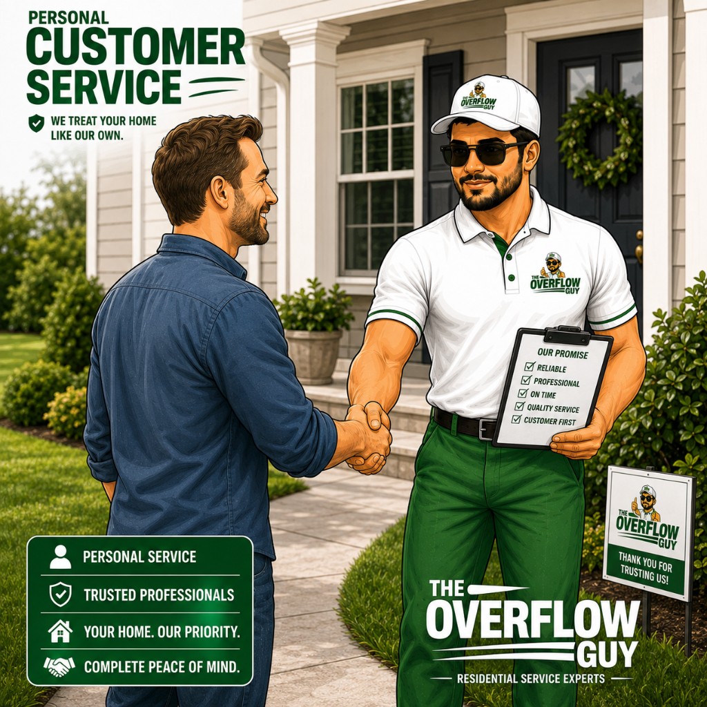 Ahmed greeting a homeowner — personal customer service